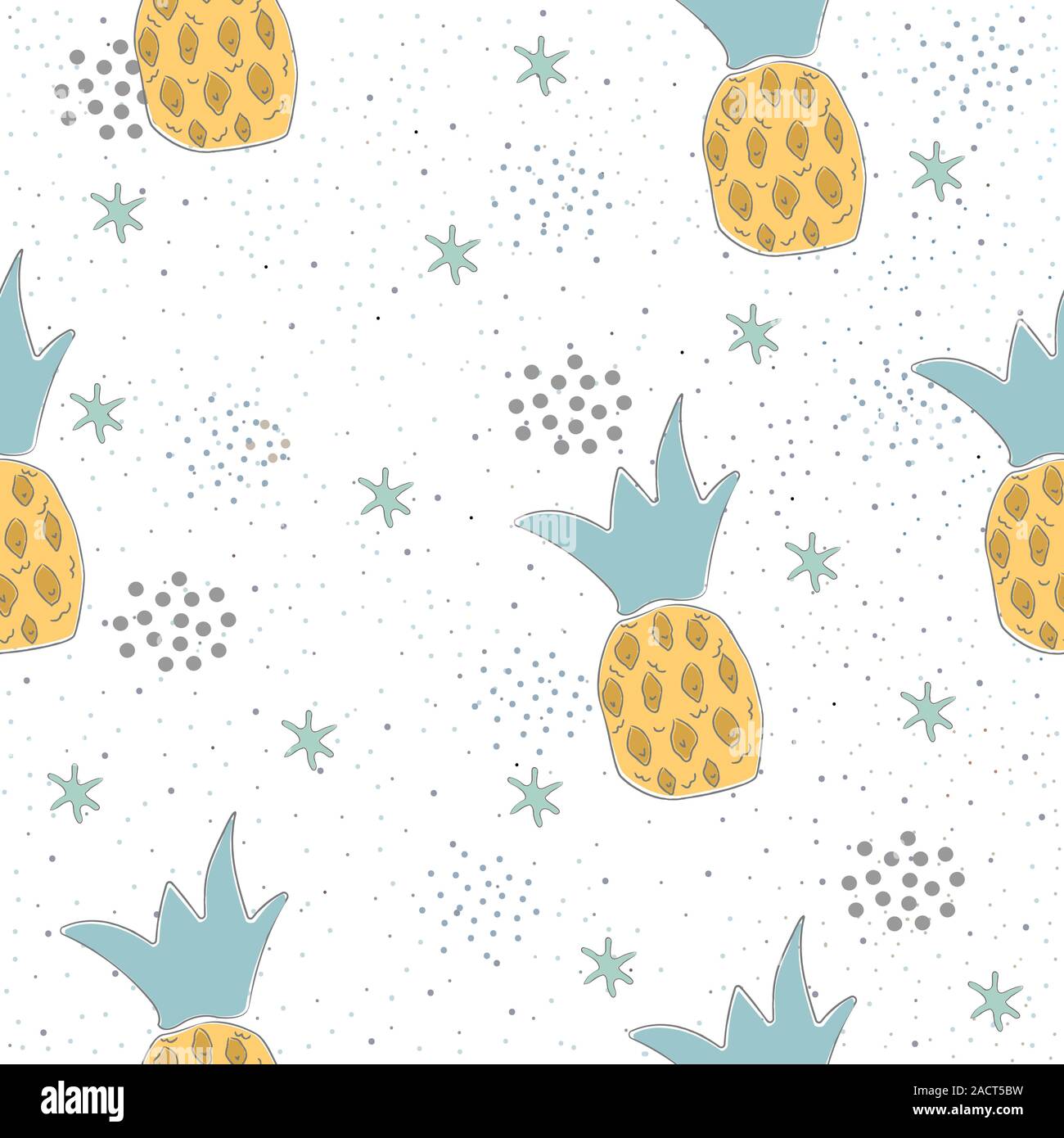Subtle Pineapple Pattern Delicate design of pineapples hi-res stock photography and images - Alamy