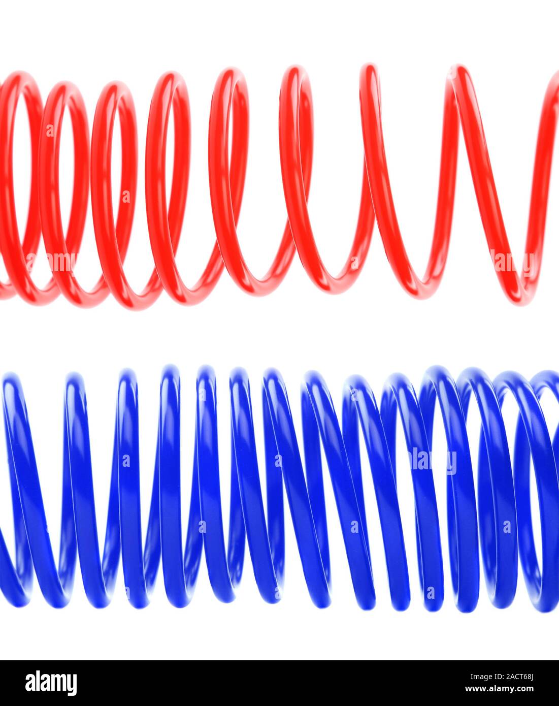 Red and blue air hose. Stock Photo