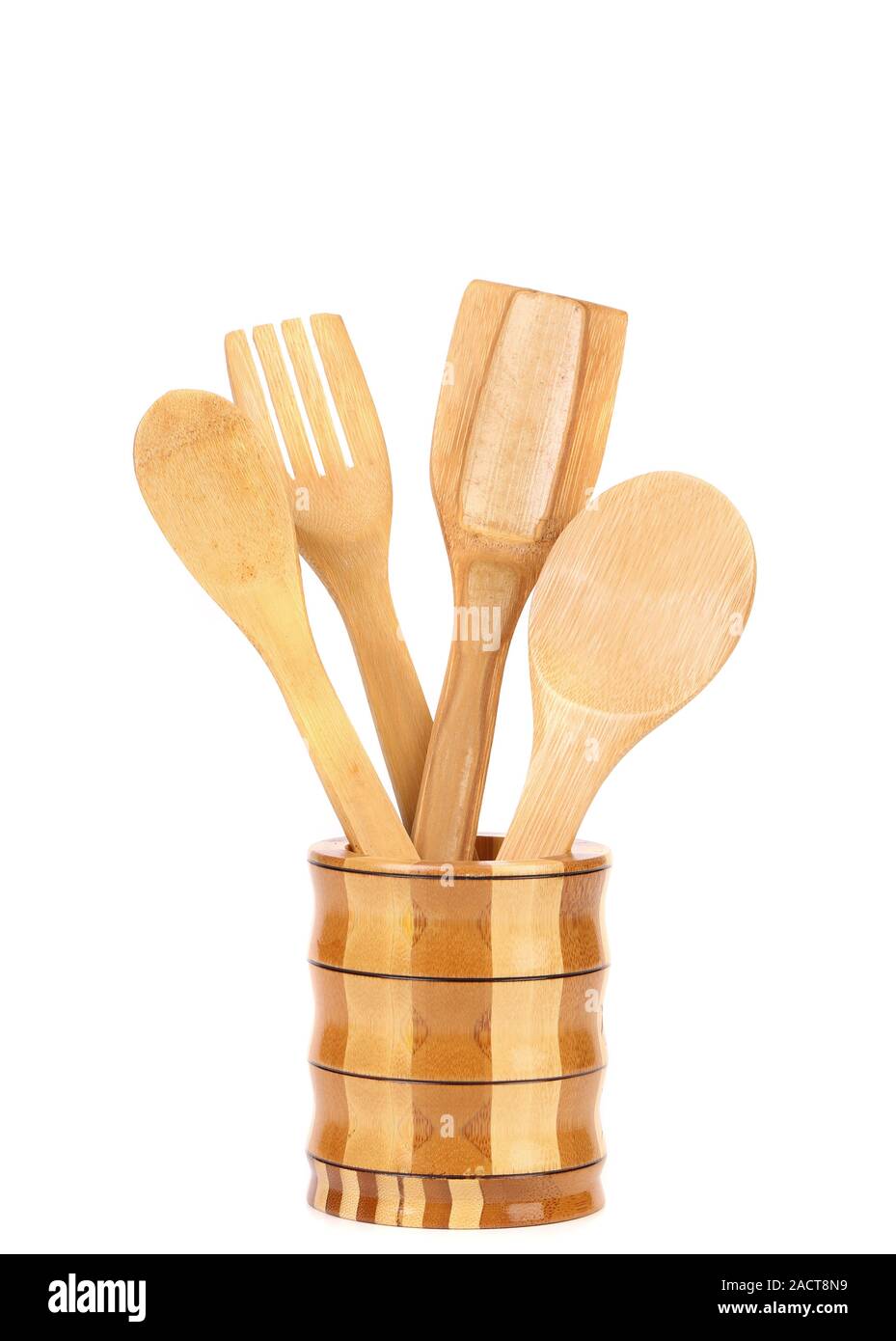 Wooden kitchen utensils in a jar Stock Photo Alamy