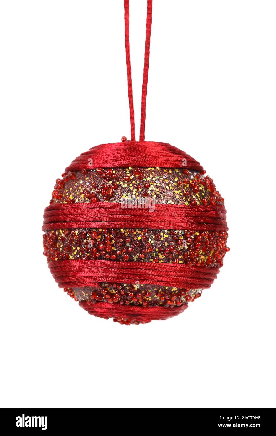 Red christmas ball Stock Photo