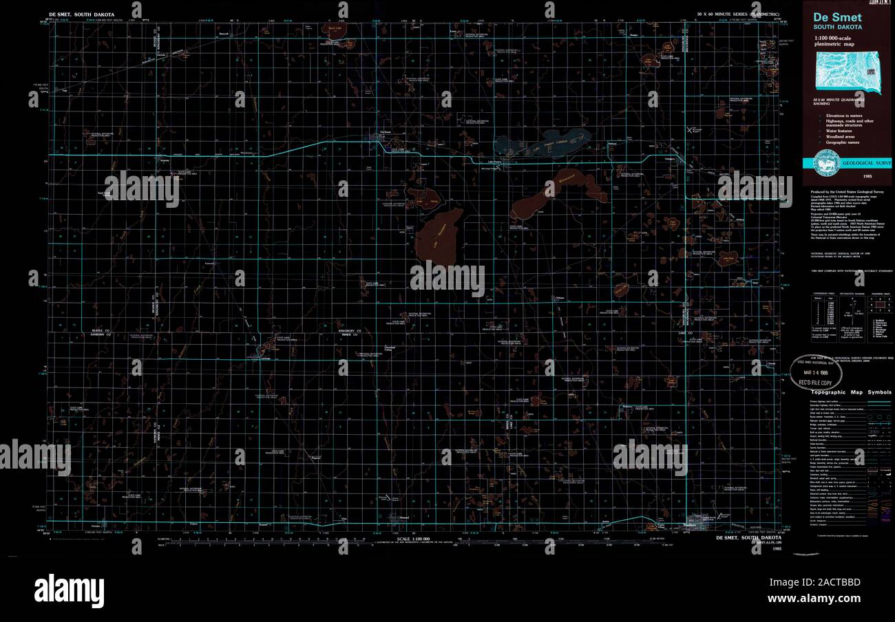 Map of de smet hires stock photography and images Alamy