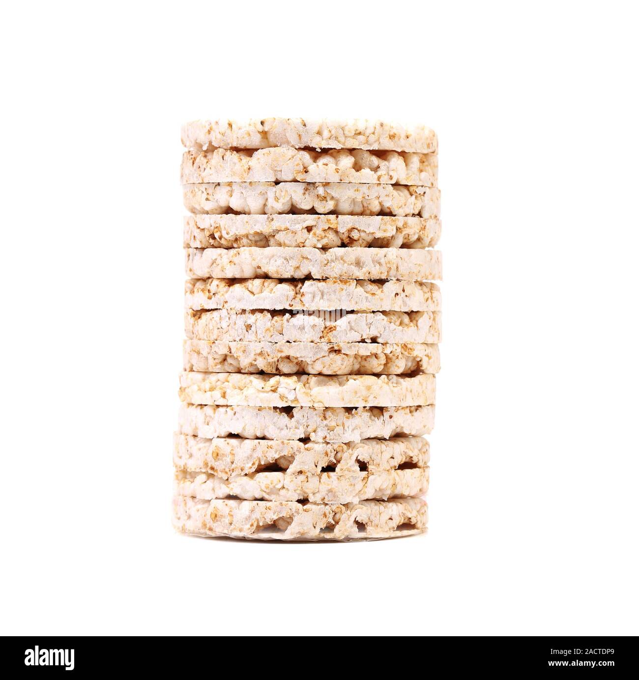 stack of puffed rice snack Stock Photo Alamy