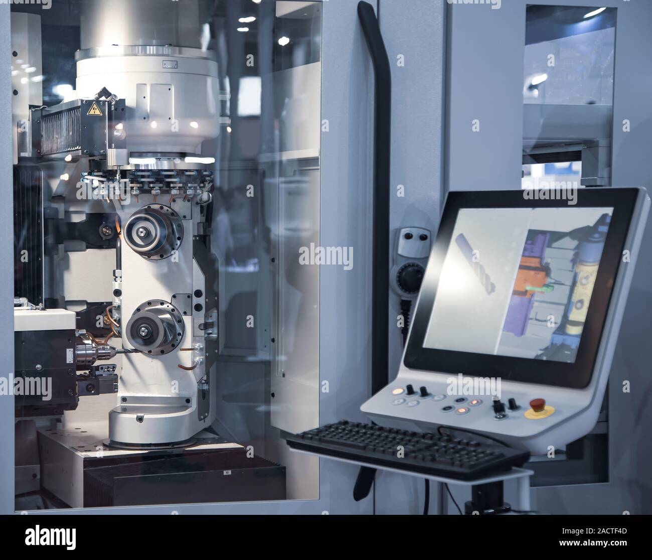 Carbide cutting tool making and grinding machine Stock Photo Alamy