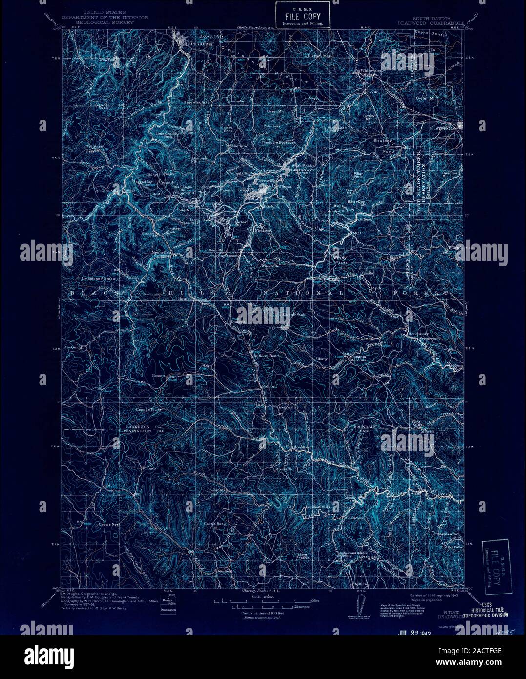 Map of deadwood south dakota hires stock photography and images Alamy
