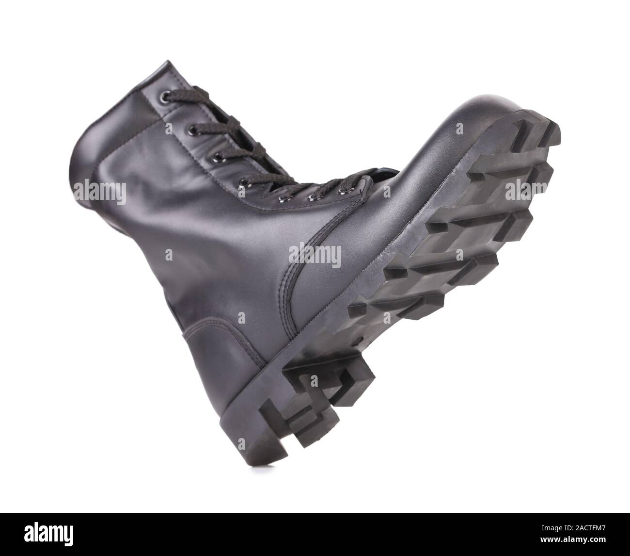 Rough boot on a high thick sole Stock Photo Alamy