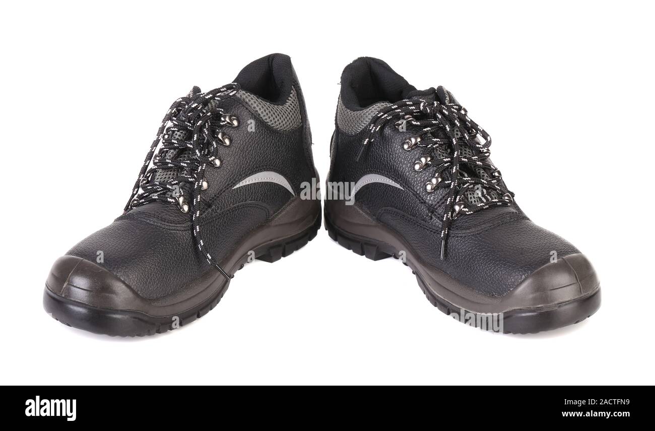 Black man's boots with gray bar Stock Photo Alamy