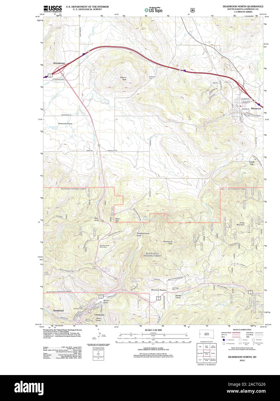 Deadwood south dakota map Cut Out Stock Images & Pictures Alamy