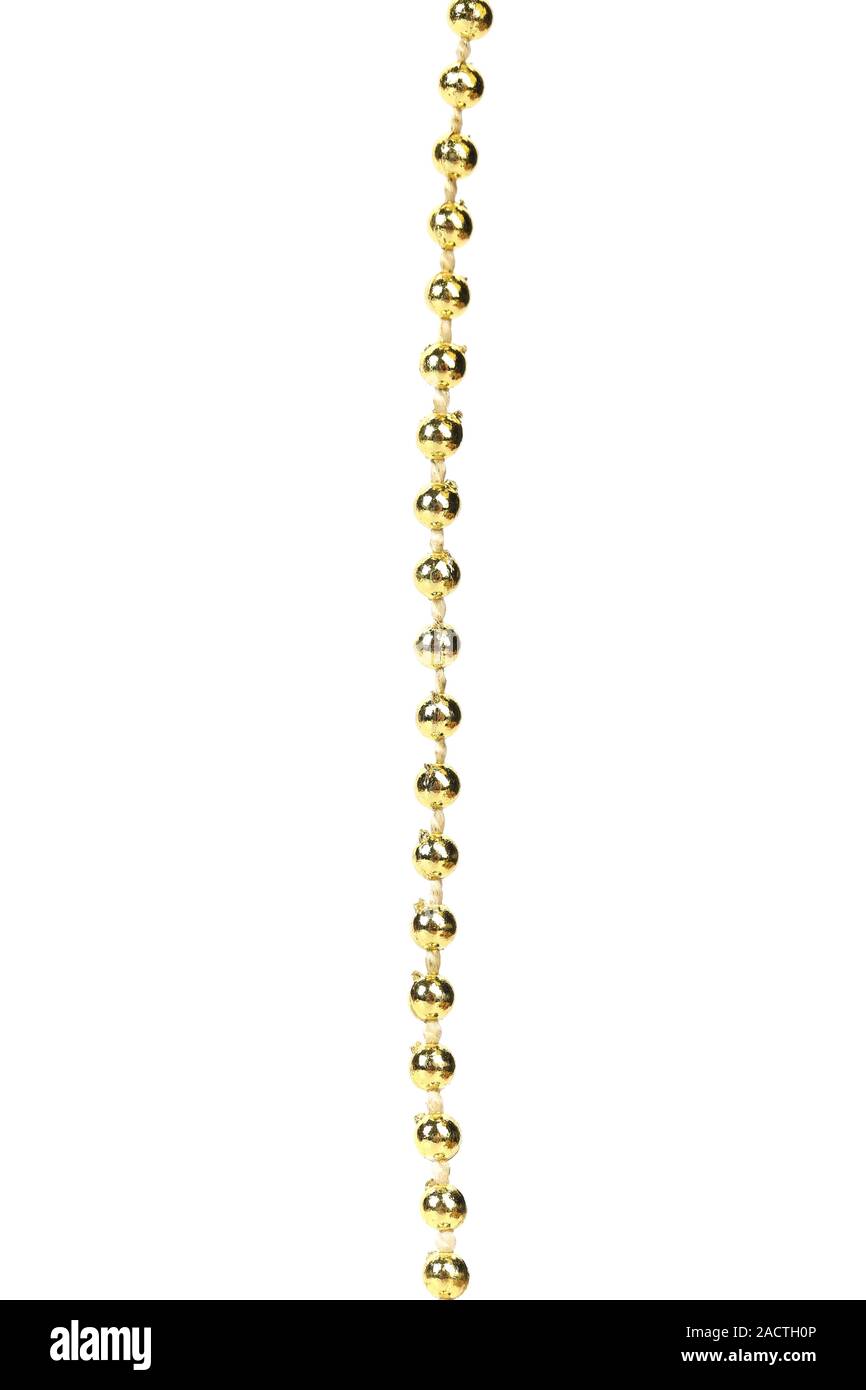 String of golden beads Stock Photo - Alamy