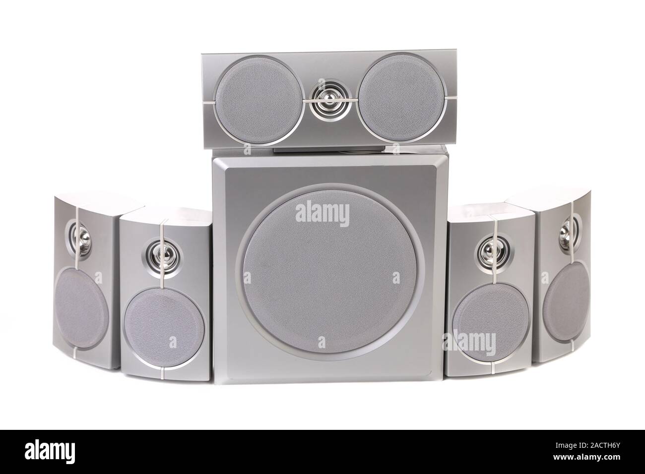 Close up of speaker system. Stock Photo