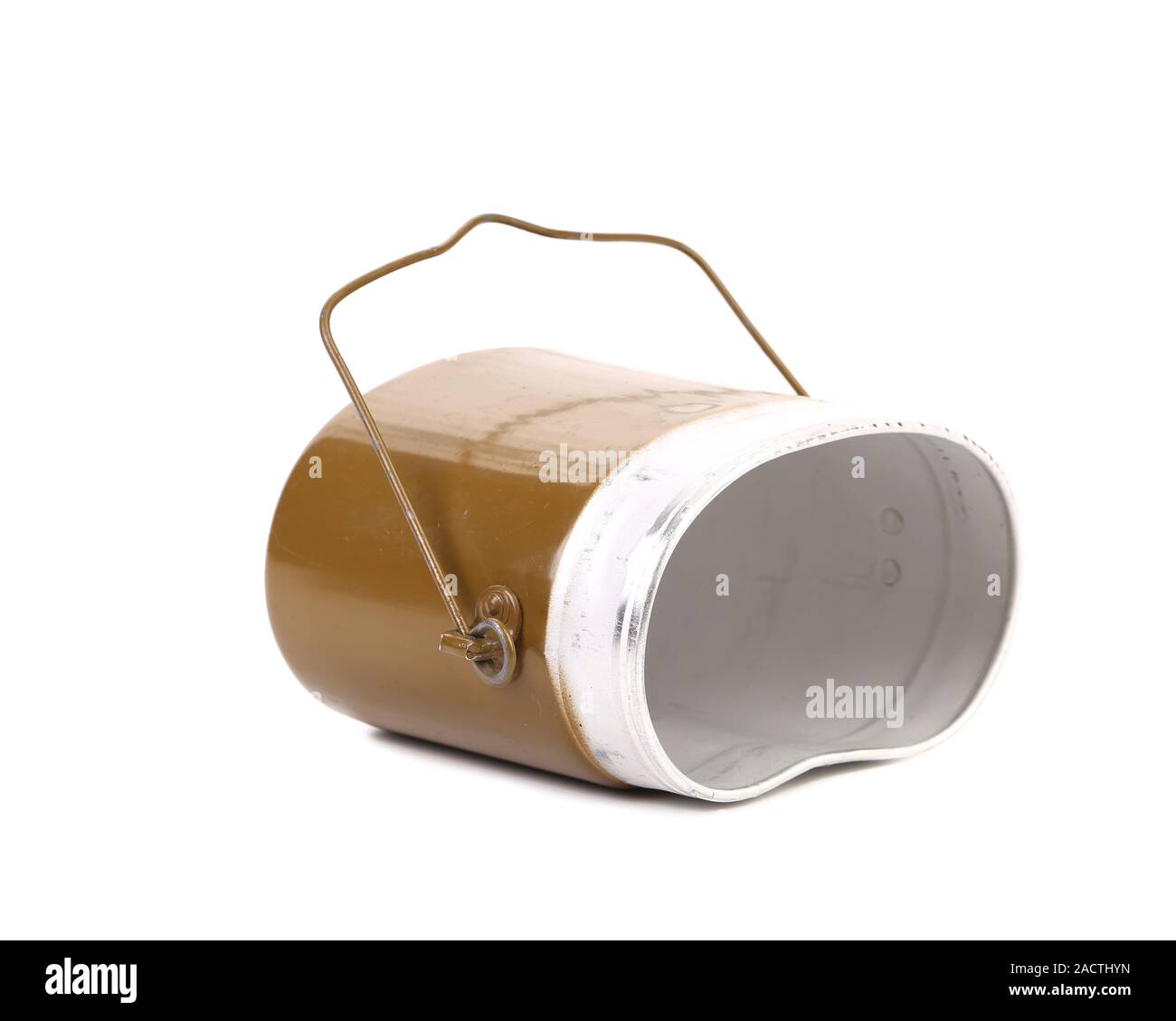 Green aluminum military messtin Stock Photo Alamy