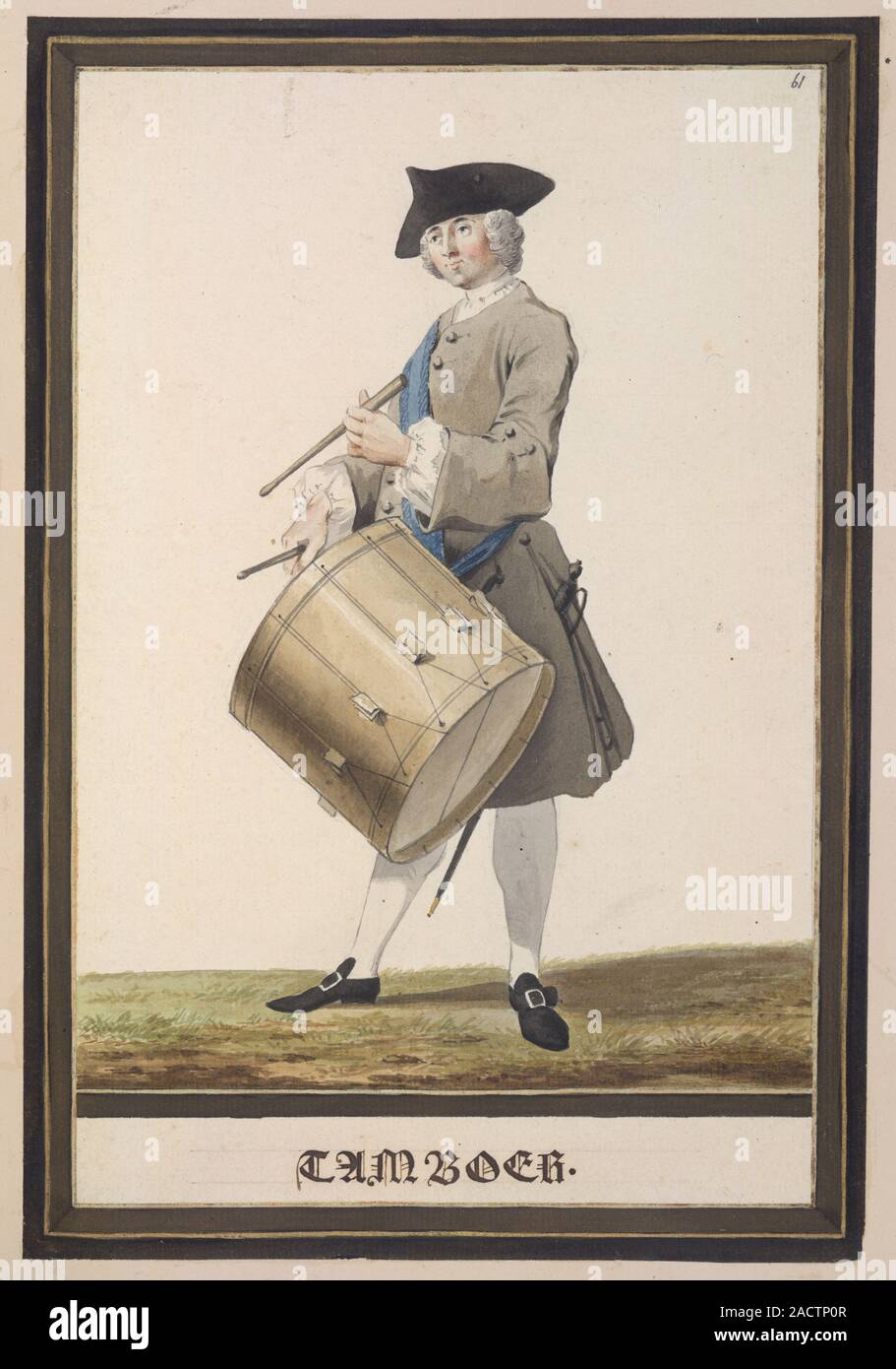 Soldier with drum, Image taken from Drawings of Dutch Military Costumes ...