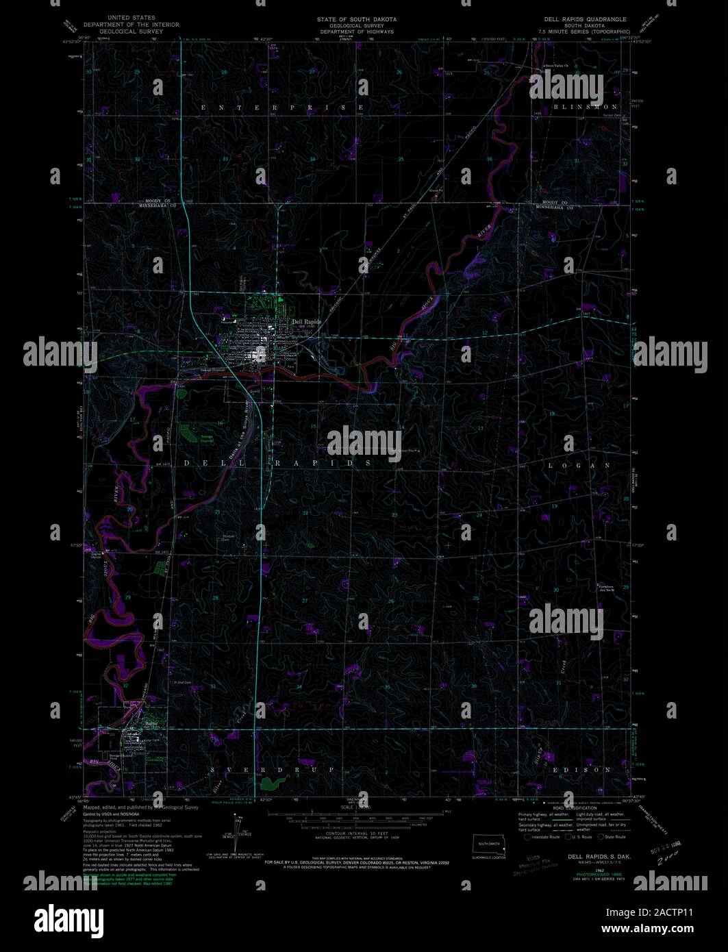 Dell rapids map hires stock photography and images Alamy
