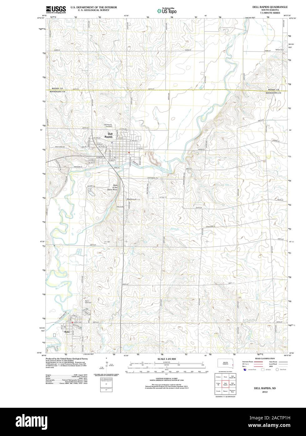 Dell rapids map hires stock photography and images Alamy