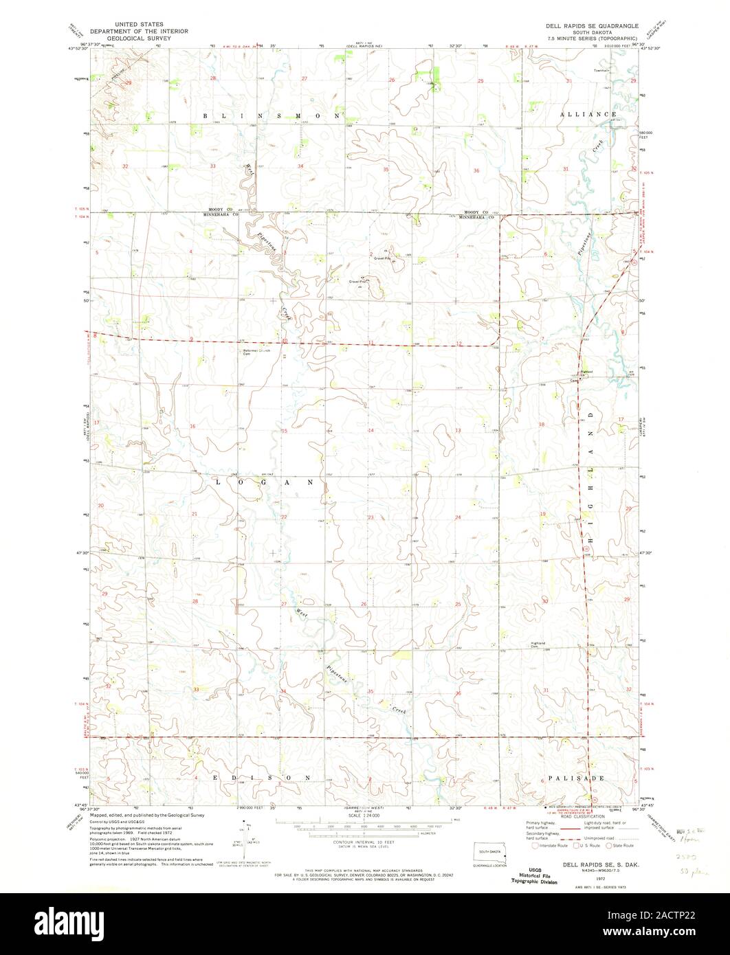 Map of dell rapids Cut Out Stock Images & Pictures Alamy