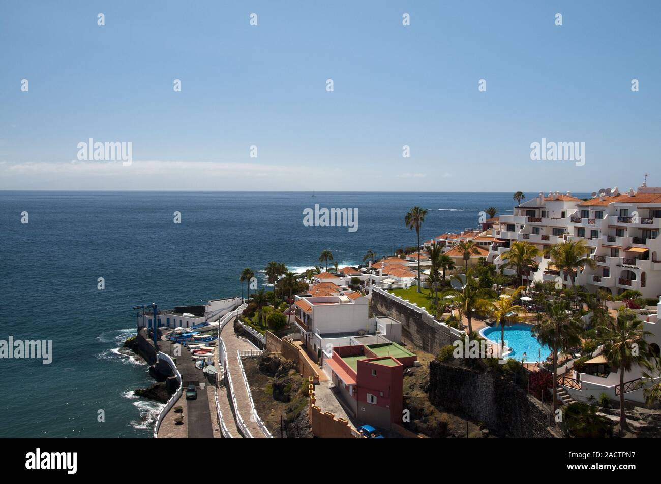 Punta Blanca in Puerto de Santiago, Los Gigantes, Teneriffa, Kanarische Inseln, Spanien, Europe Stock Photo