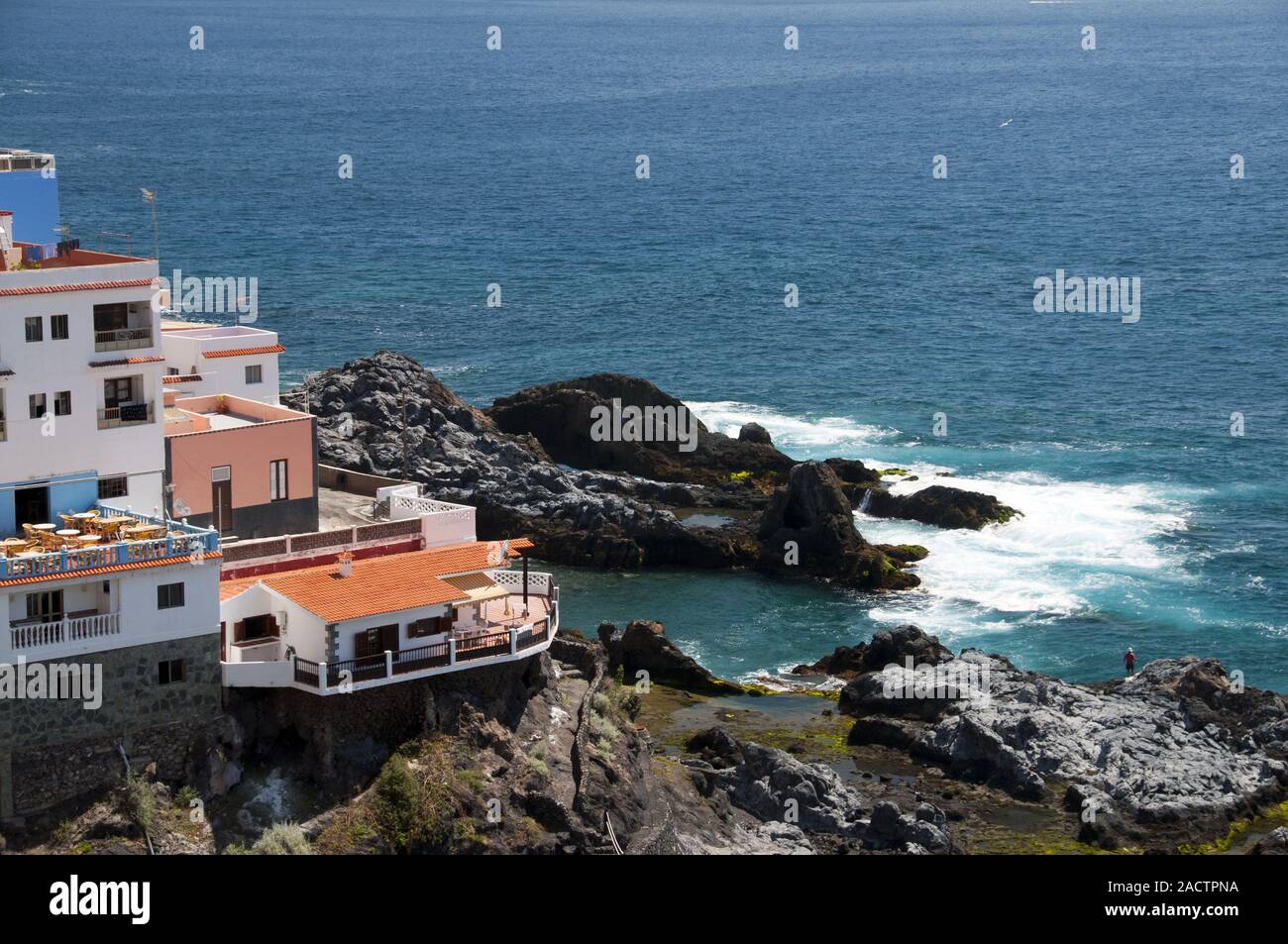Punta Blanca in Puerto de Santiago, Los Gigantes, Teneriffa, Kanarische Inseln, Spanien, Europe Stock Photo