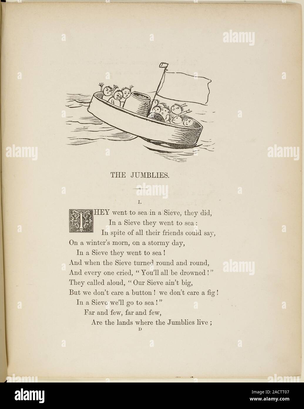 The Jumblies at sea in a sieve Verse and illustrations from A Book of ...