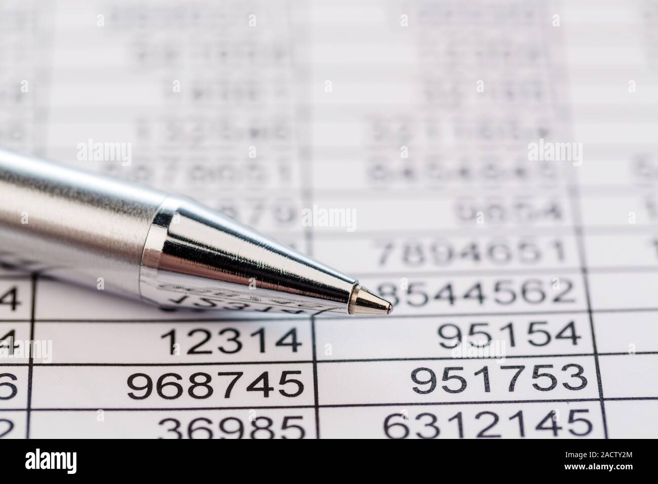 Statistics and Tables Stock Photo - Alamy