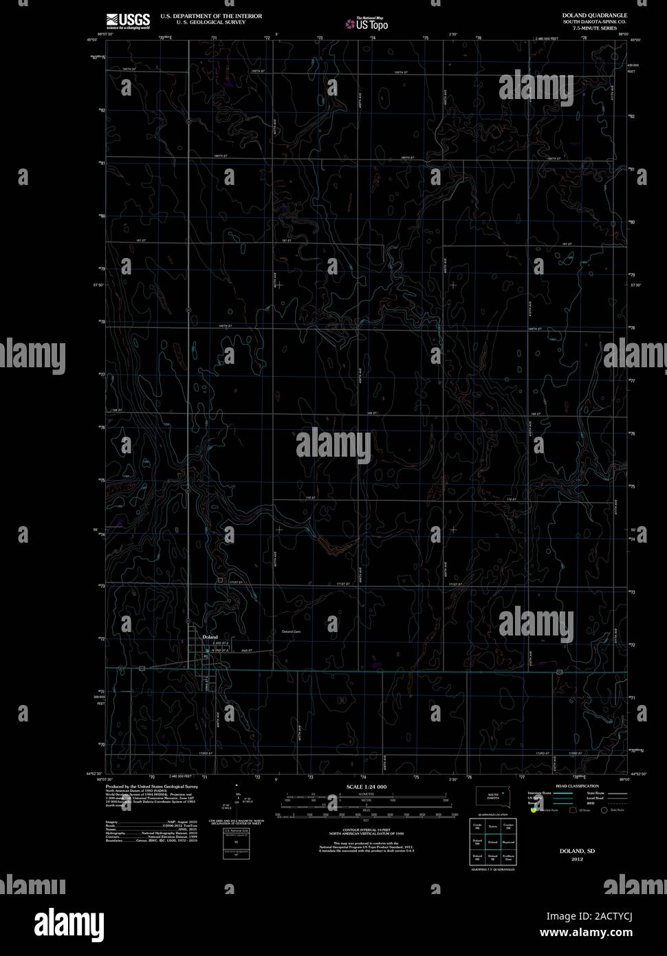 Map of doland south dakota hires stock photography and images Alamy