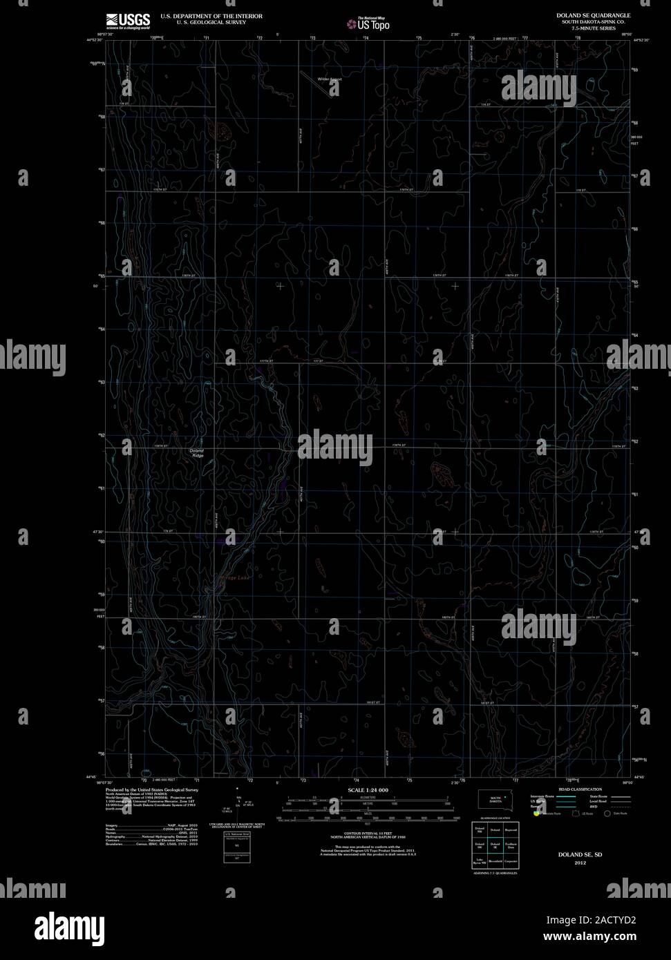 Map of doland south dakota hires stock photography and images Alamy