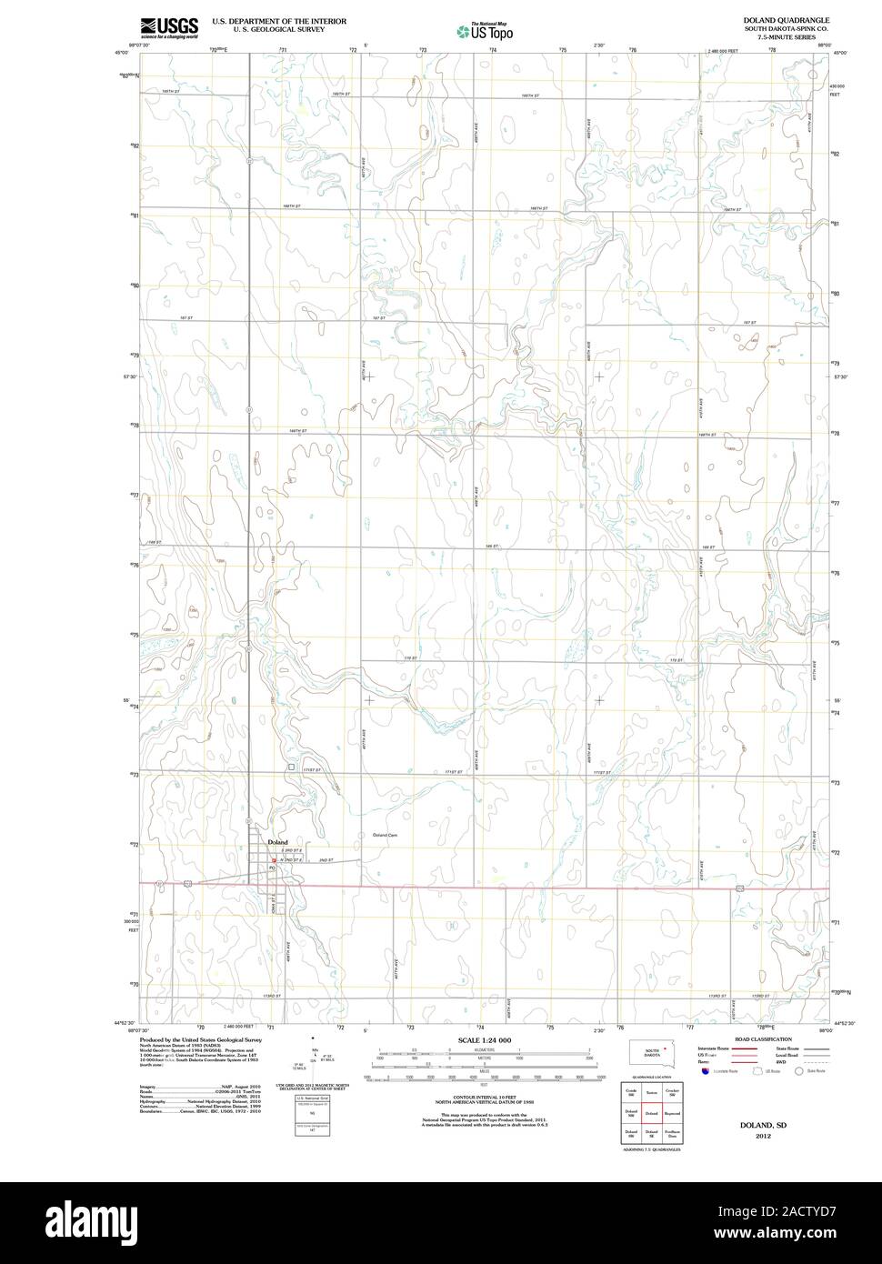 Map of doland south dakota hires stock photography and images Alamy