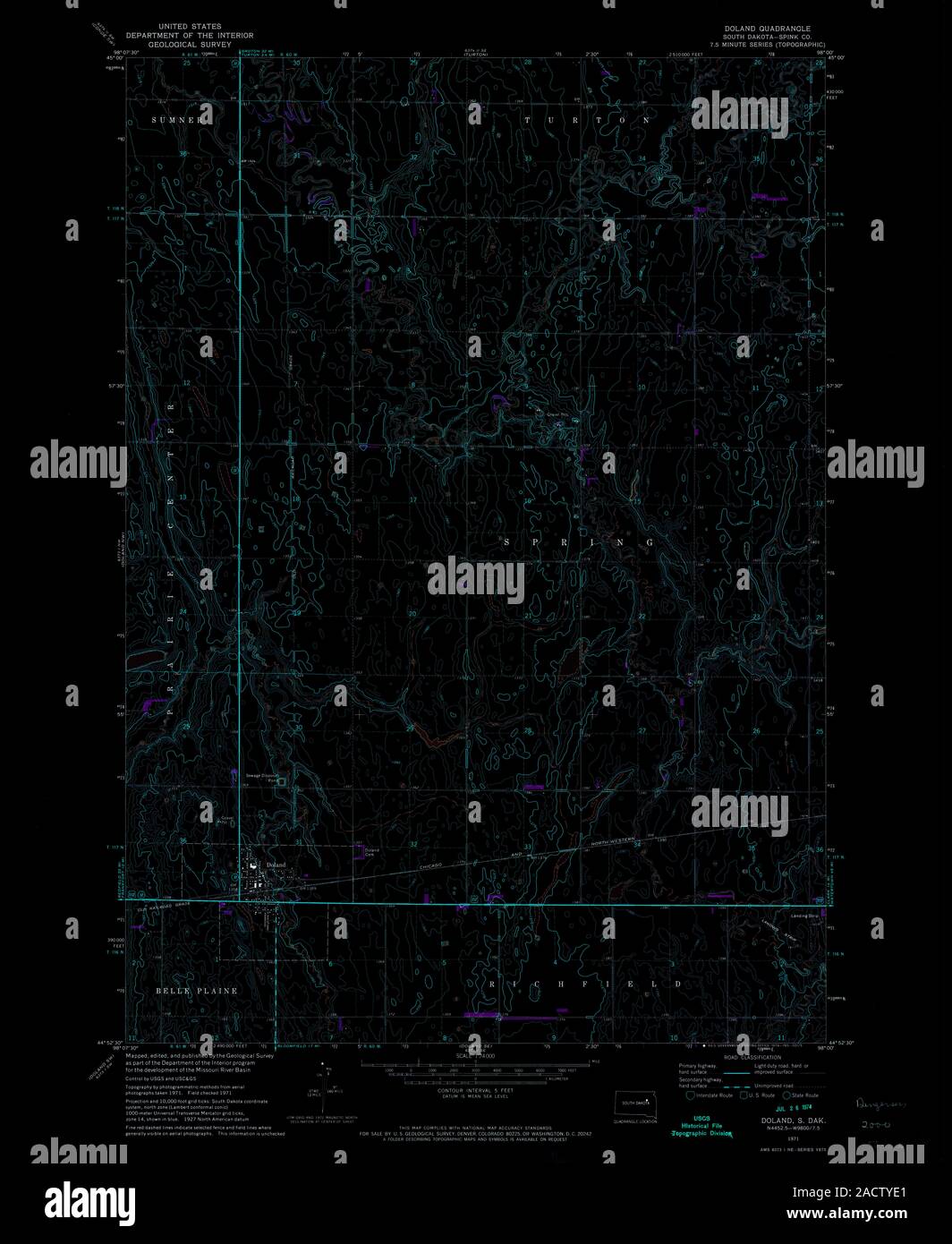 Map of doland south dakota hires stock photography and images Alamy