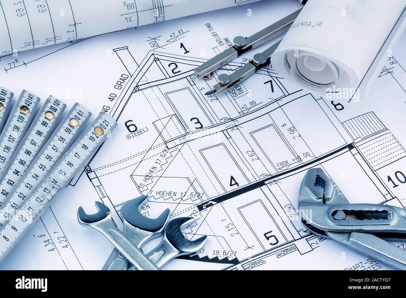 Building plan for a house Stock Photo - Alamy