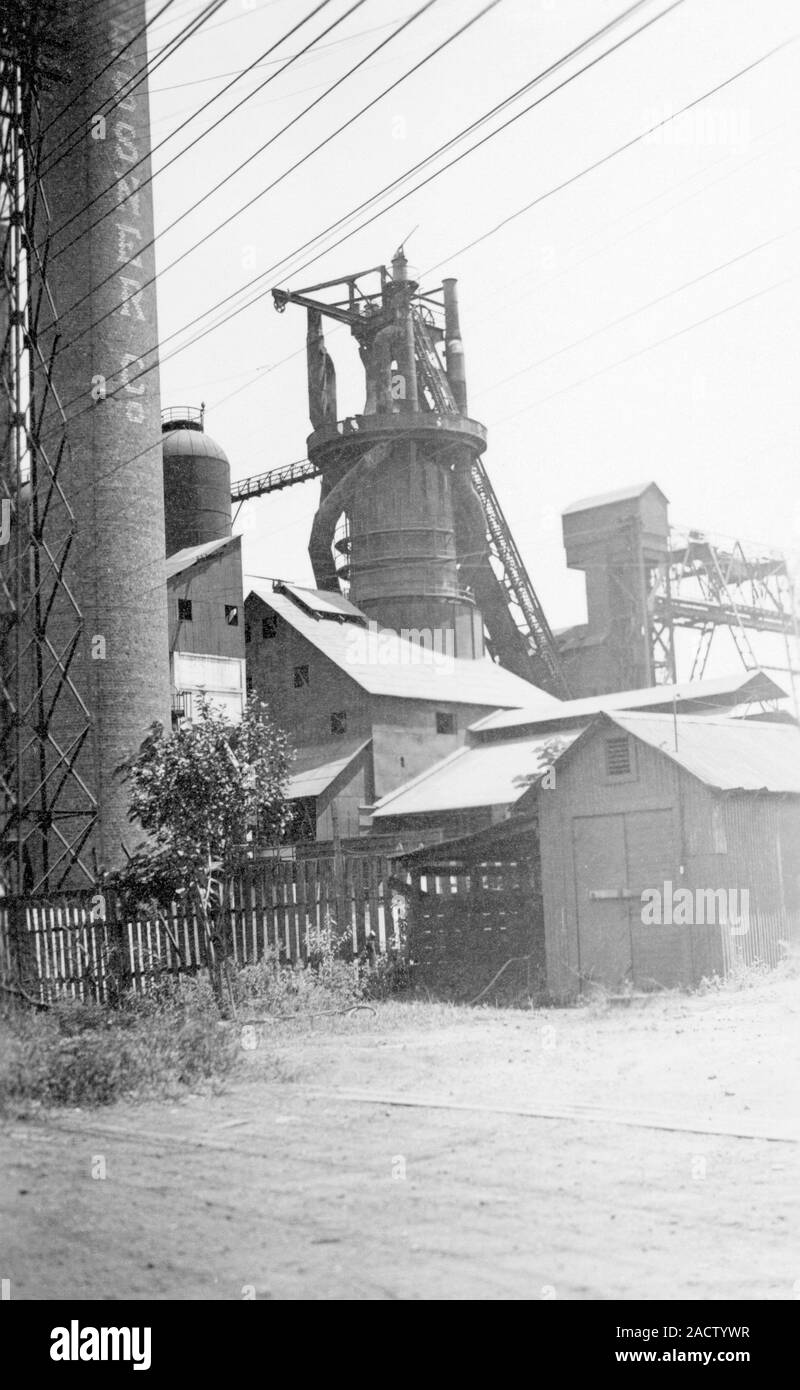 Blast furnace. This 20thcentury furnace is part of the Globe Iron