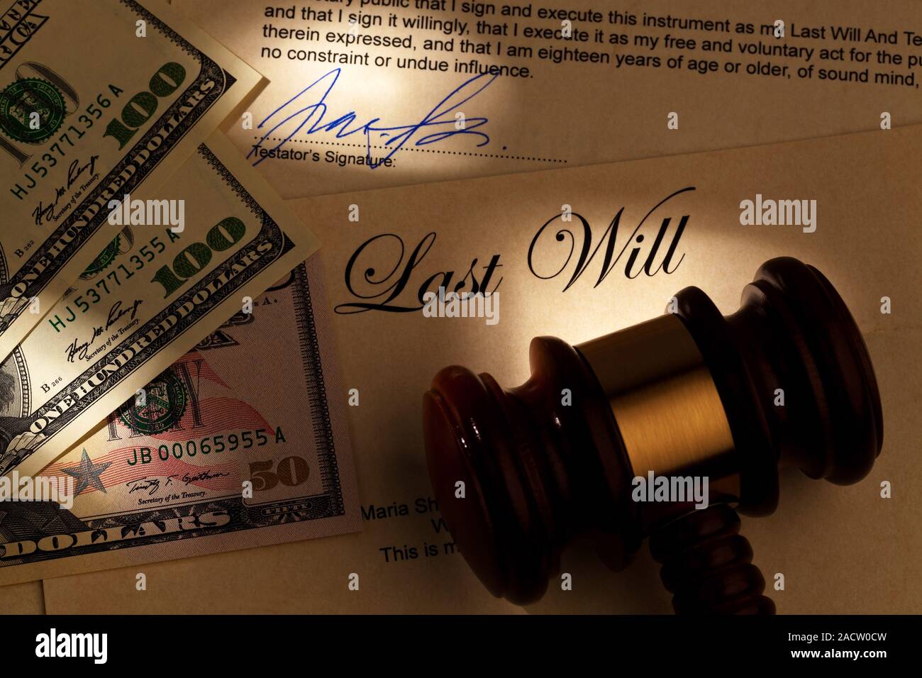 Testament in English language Stock Photo Alamy