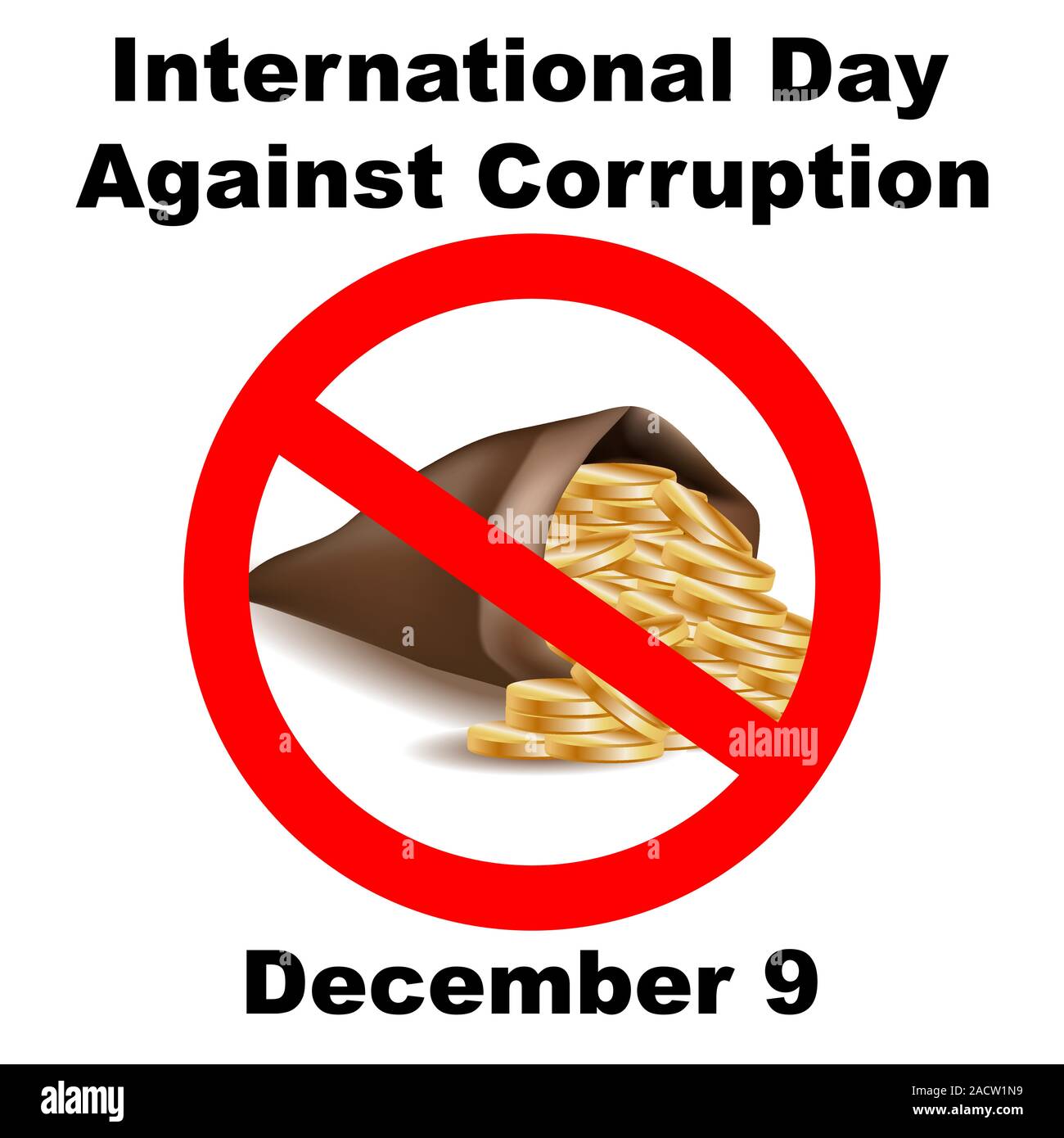 International Anticorruption day icon, logo, symbol, sign. Isolated on
