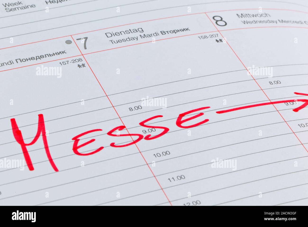 Entry in calendar Fair Stock Photo Alamy