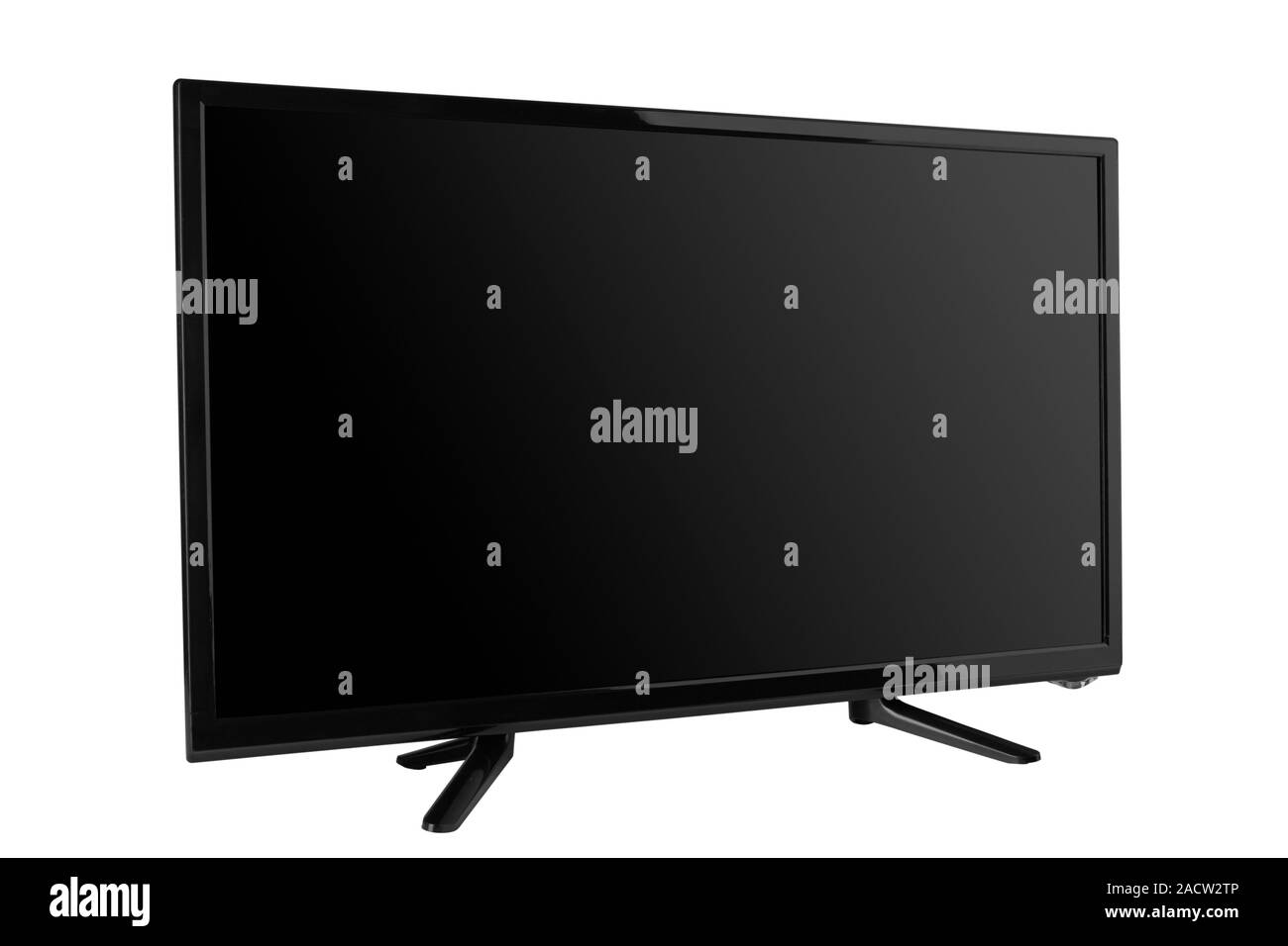 Windscreen led or lcd internet tv monitor isolated on white background Stock Photo