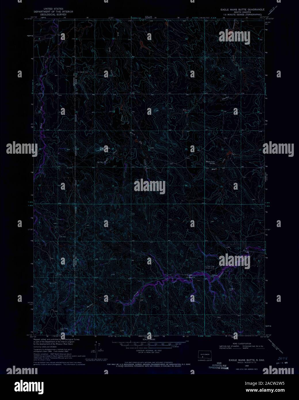 Eagle butte south dakota map hires stock photography and images Alamy