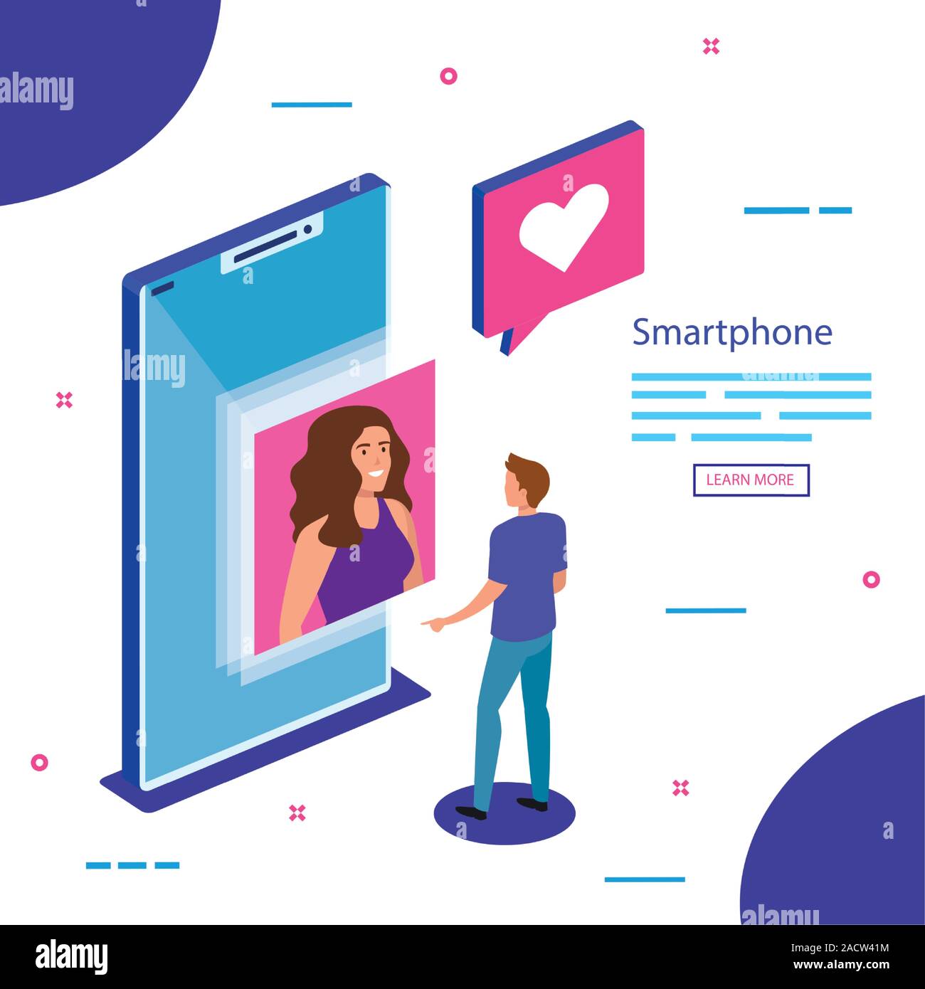 Isometric smartphone and people vector design Stock Vector Image & Art ...