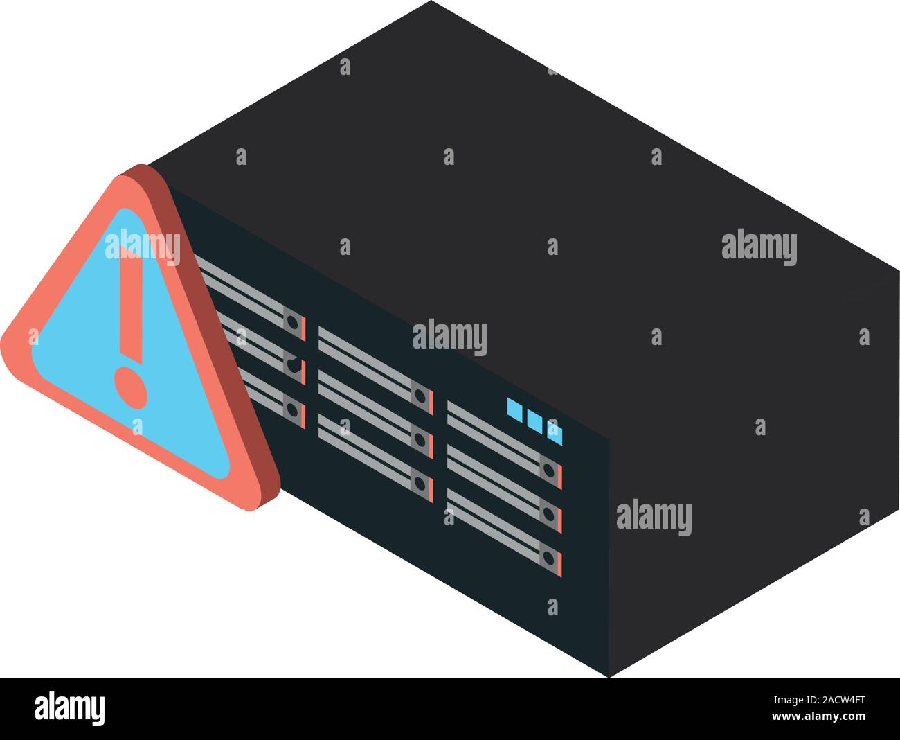 data server tower with alert symbol Stock Vector Image & Art - Alamy