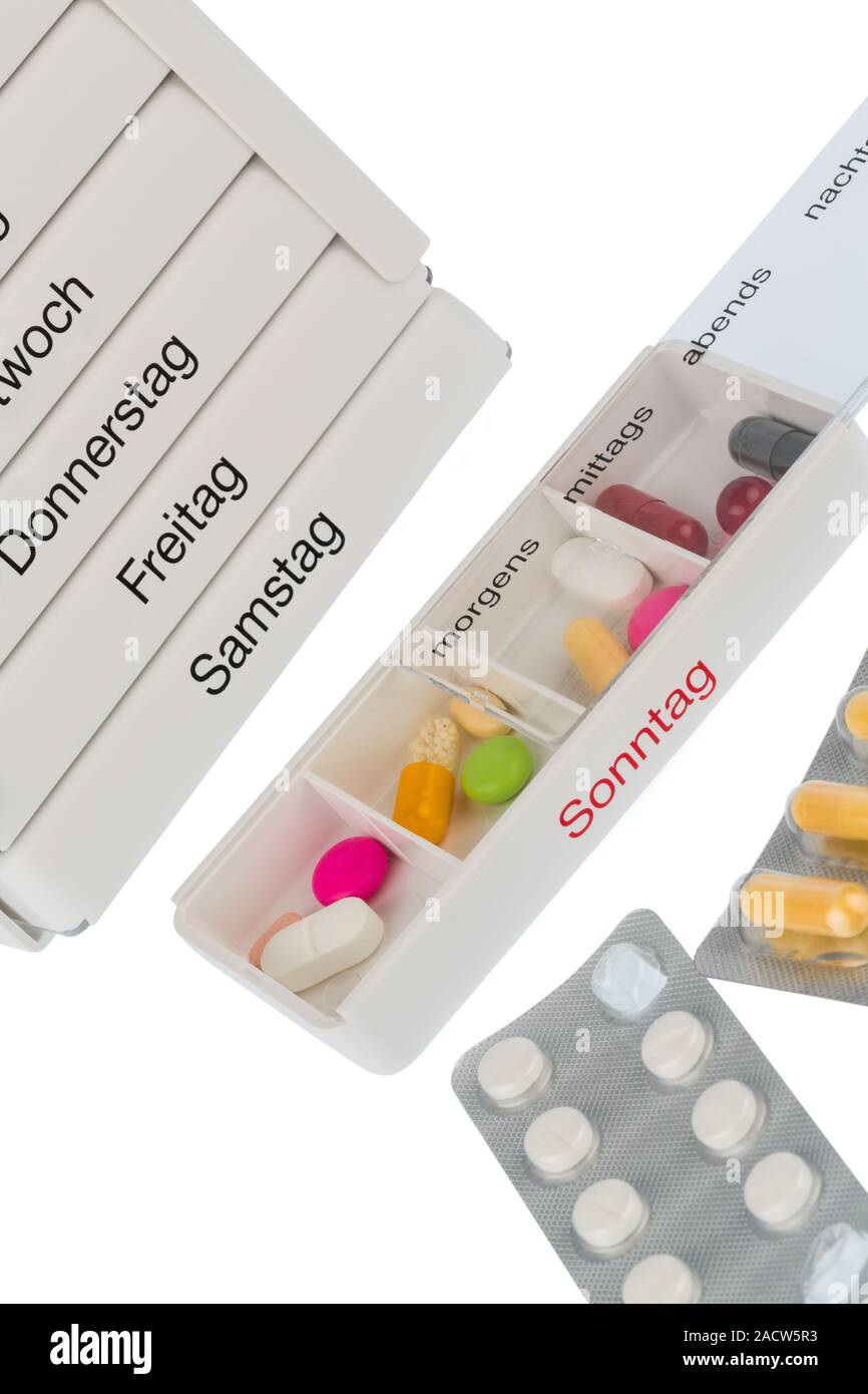 Tablet dispensers and tablets Stock Photo Alamy