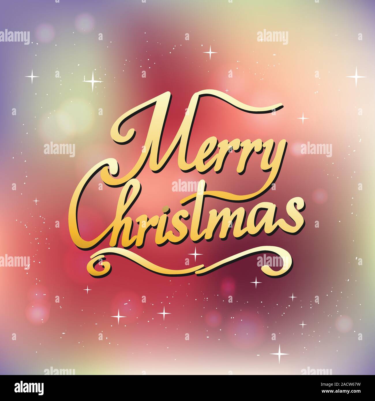 Merry christmas text vector on white background. Lettering for ...