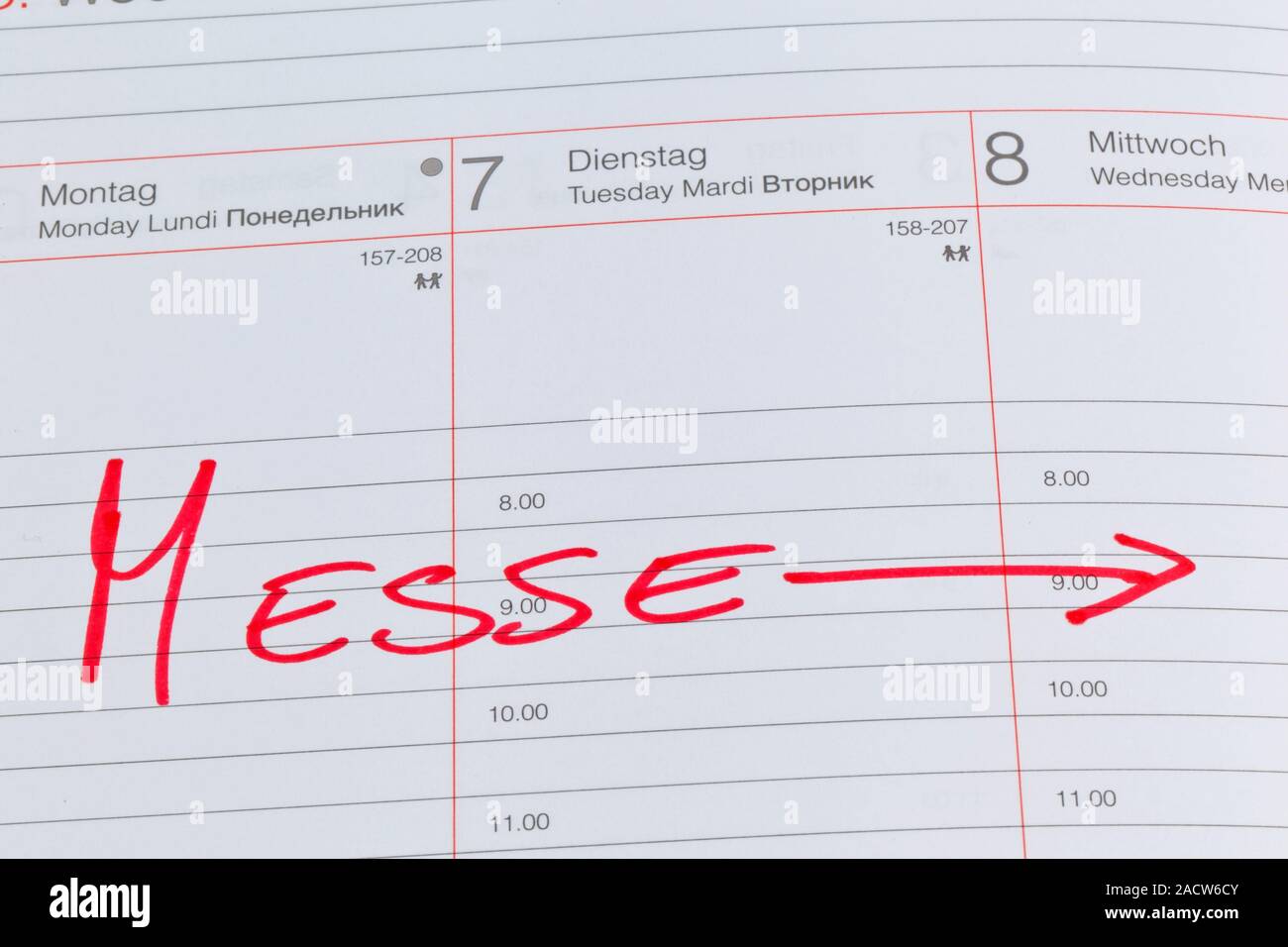 Entry in calendar Fair Stock Photo Alamy
