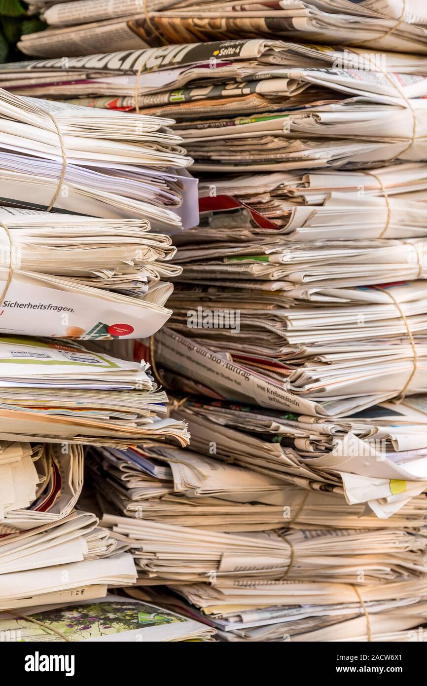 Stack of waste paper. Old Newspapers Stock Photo Alamy