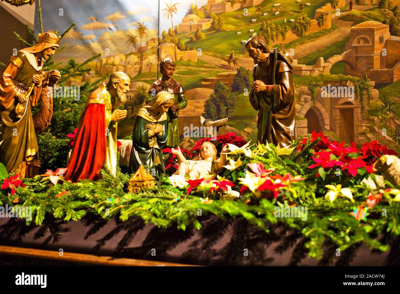 Jesus in the manger Stock Photo Alamy