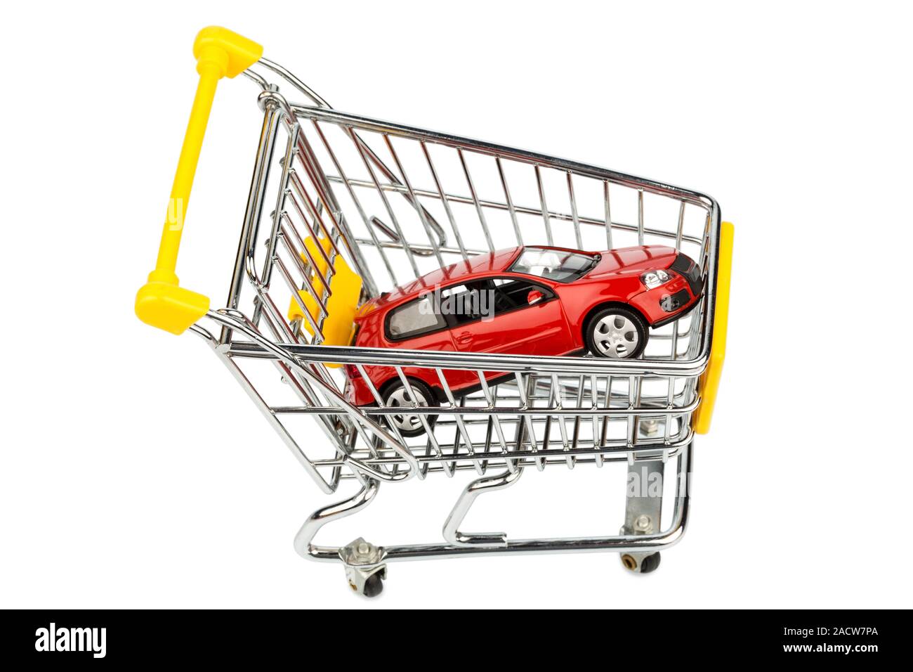 Car in shopping cart Stock Photo Alamy