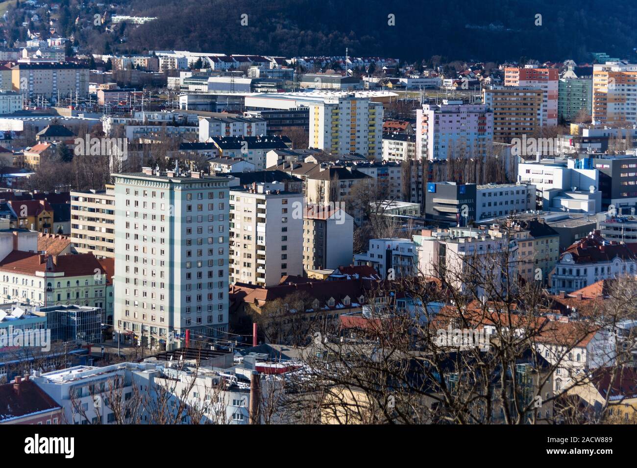 Blocks of flats in Graz Stock Photo