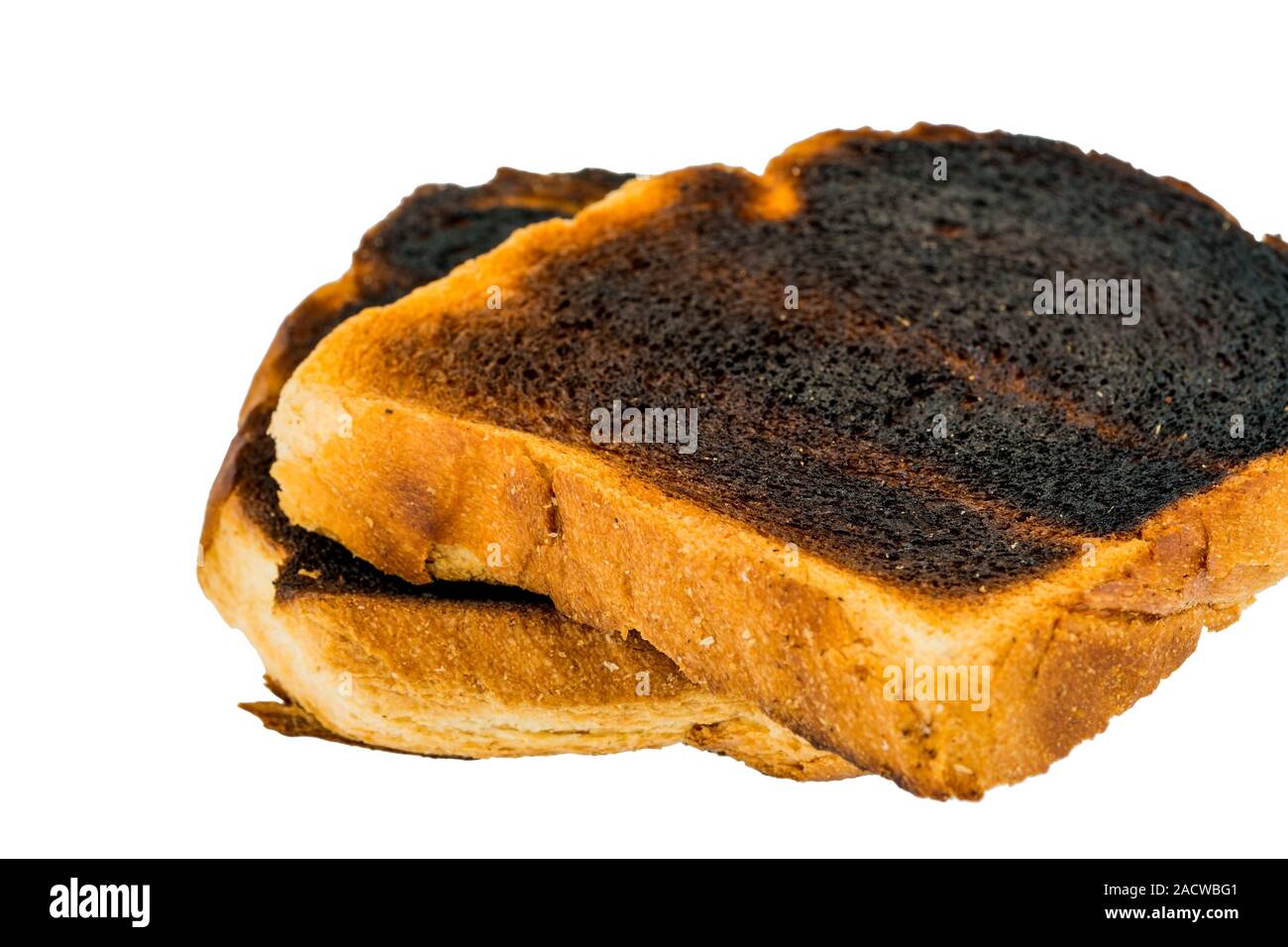Burnt toast slices of bread Stock Photo Alamy