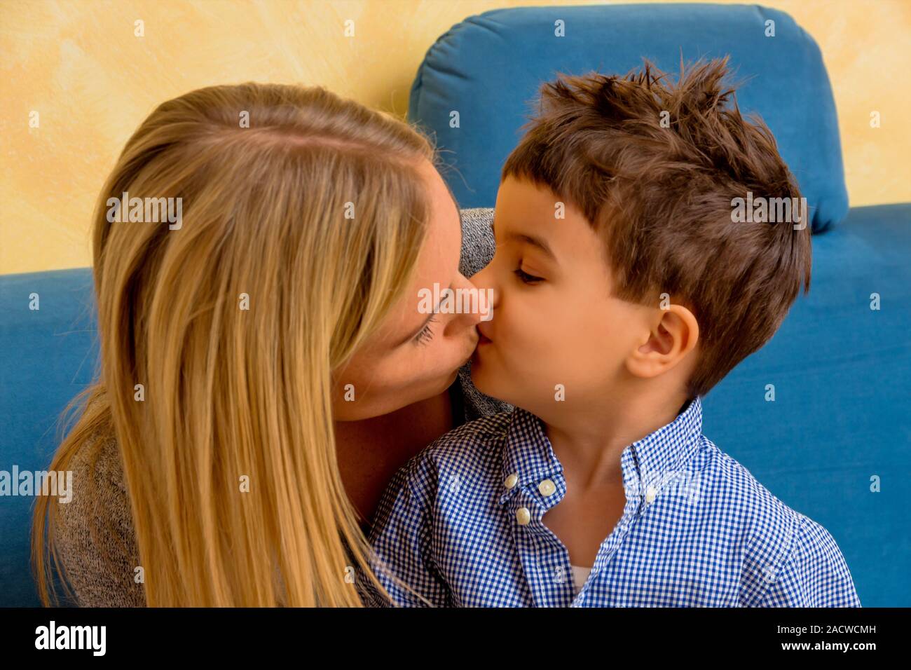 Child eats a banana Stock Photo Alamy