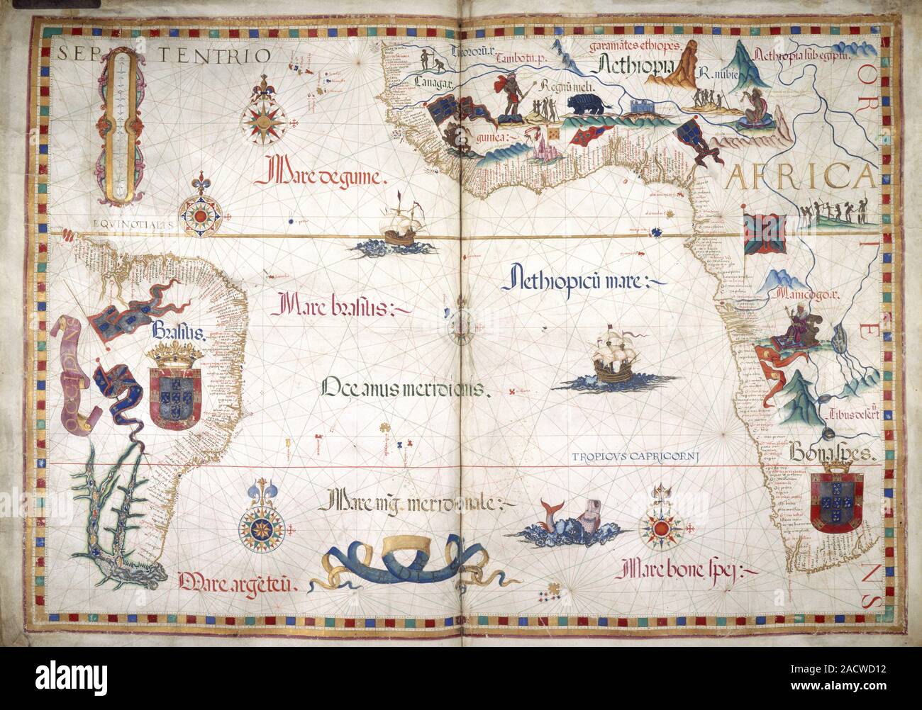 North and South Atlantic Ocean (Whole map) Map of part of the North and ...
