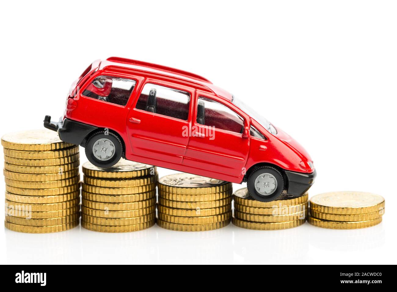 Falling profits in the car trade Stock Photo