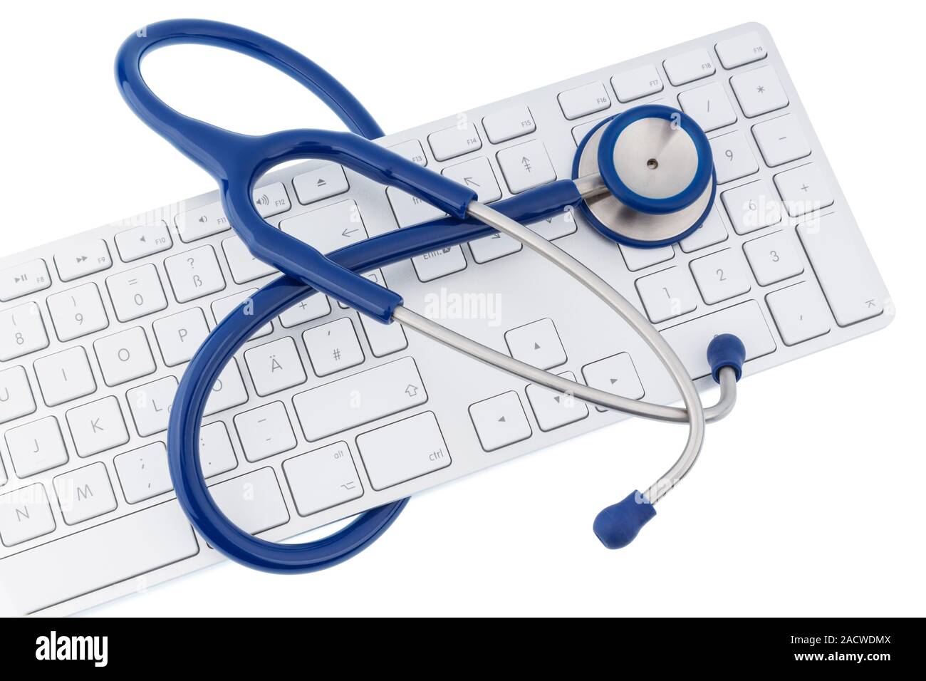Stethoscope and keyboard of a computer Stock Photo - Alamy