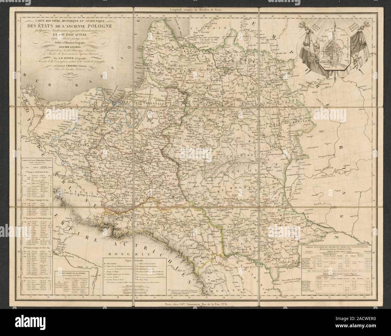 A map of Poland. . Stock Photo