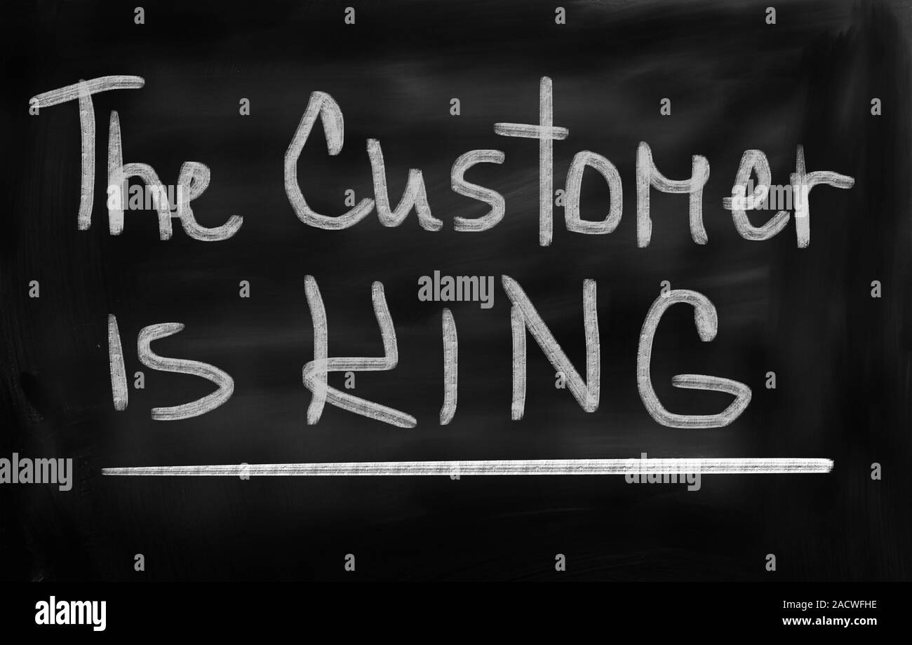 The Customer Is King Concept Stock Photo