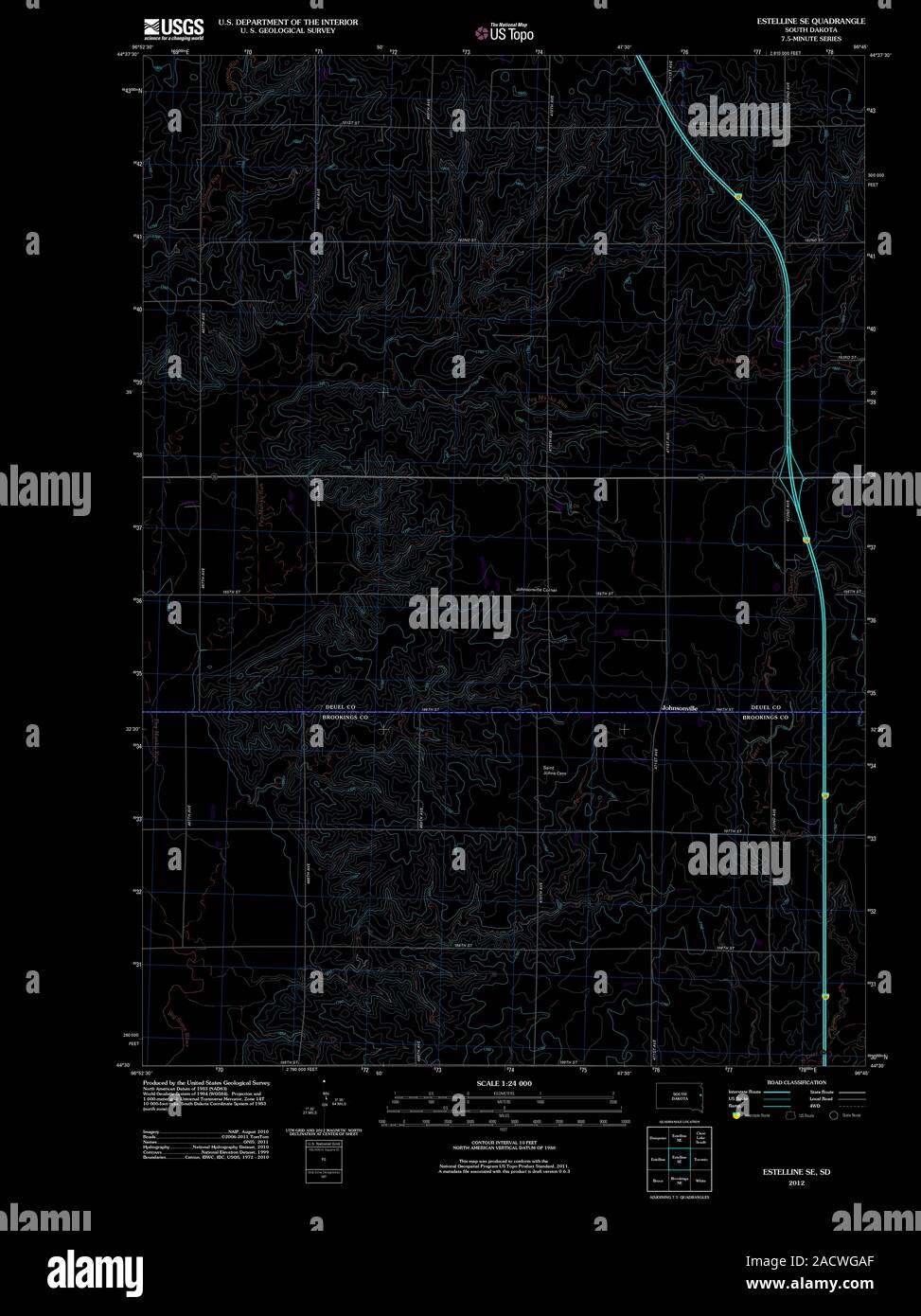 Estelline south dakota map hires stock photography and images Alamy